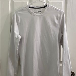 Under armour white compression shirt